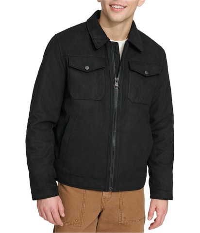 Faux Suede Trucker Jacket