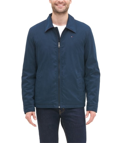 Classic Front-Zip Filled Micro-Twill Shirt Jacket