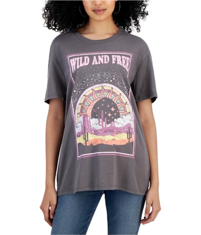 Wild and Free Boyfriend Graphic T-Shirt