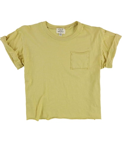 Rolled Sleeve Solid Basic T-Shirt