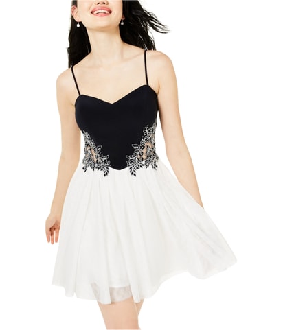 Applique Fit & Flare Dress