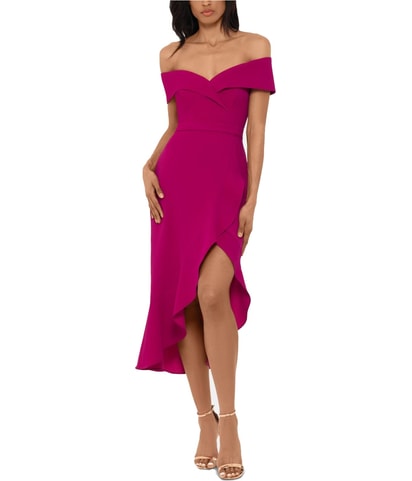 Ruffle Midi Flounce Dress