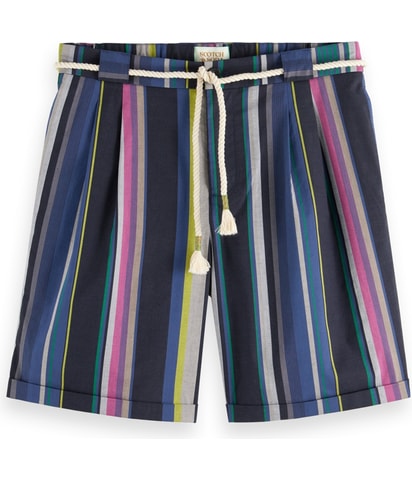 Rope Belted Casual Bermuda Shorts