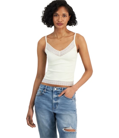 Lace Trimmed Cami Tank Top