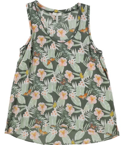 Floral Silk Tank Top