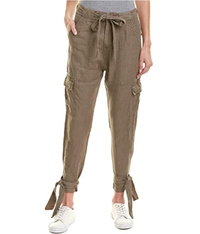 Linen Straight Leg Cargo Casual Pants