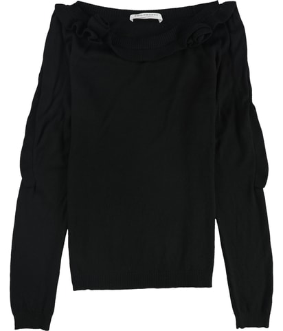 Ribbed Flower Detail Pullover Sweater
