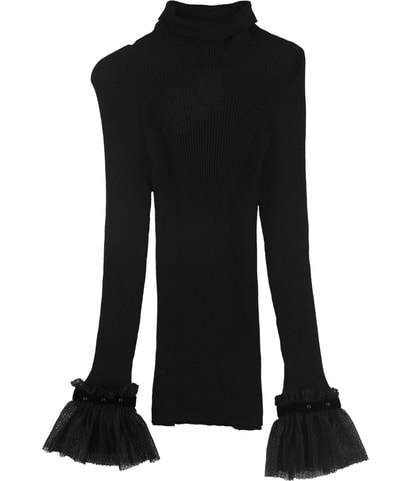 Lace Cuff Pullover Sweater