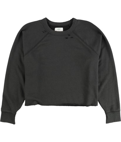 Cropped Distressed Pullover Sweater