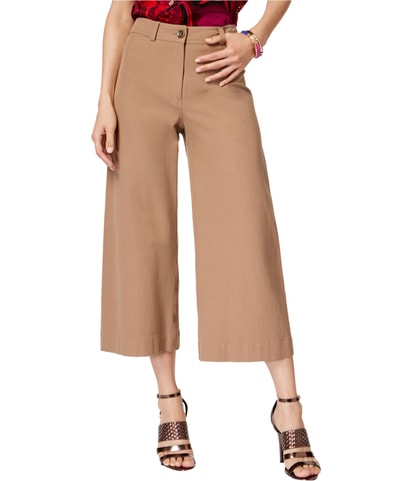 Wide-Leg Tapered Cropped Capri Casual Pants