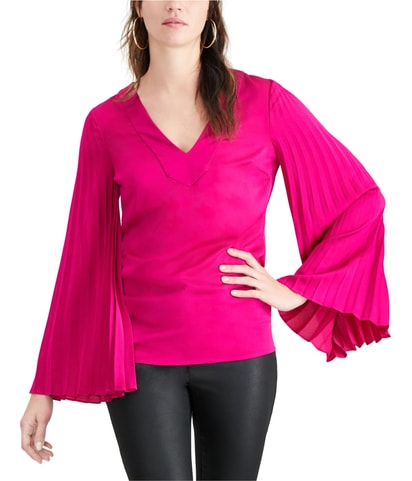 Almande Pleated Sleeve Shell Blouse