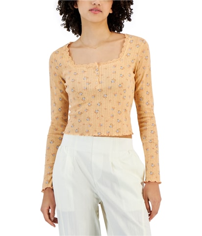 Knitted Top Henley Shirt