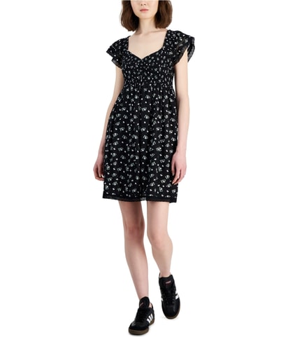 Smoked Floral Mini Dress