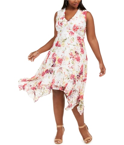 Floral Lace Fit & Flare Dress