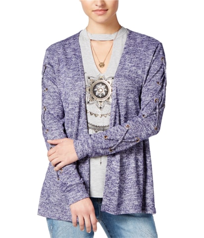 3pc Lace-up Cardigan Sweater