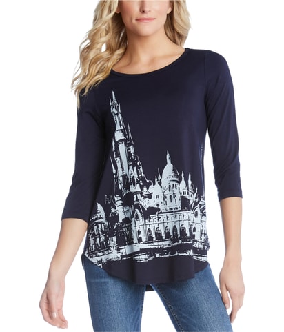 European Print Graphic T-Shirt