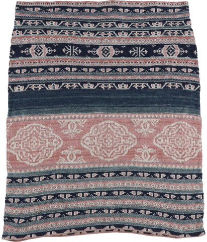 Knit Geo Motif Pencil Skirt