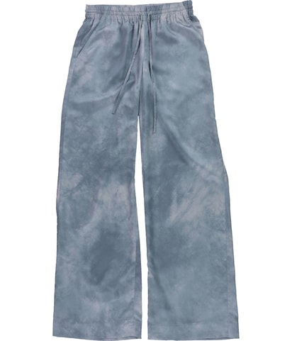 Print Charmeuse Wide-Leg Wide Leg Casual Pants