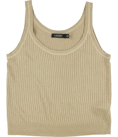 Rib-Knit Linen-Blend Sweater Tank Top