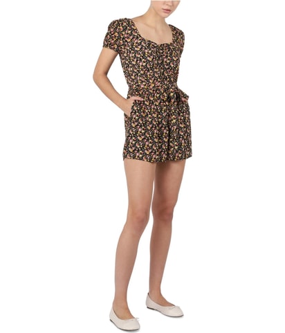 Floral Smocked Romper Jumpsuit