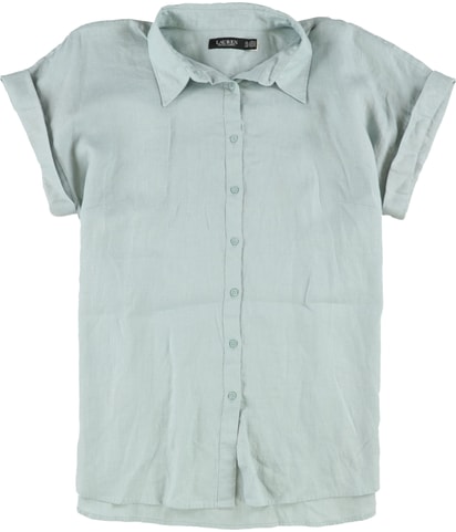 Box-Pleated Back Button Up Shirt