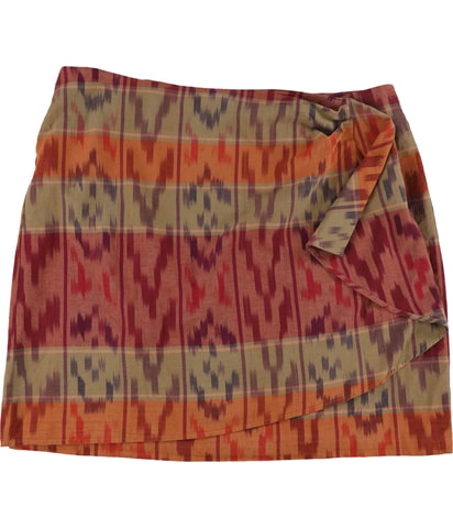 Abstract Print Wrap Skirt