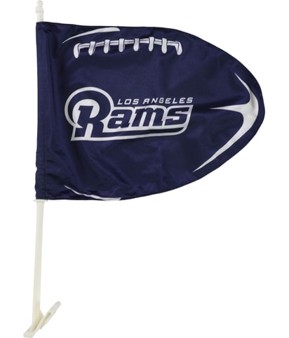 LA Rams Football Shaped Car Flag Souvenir