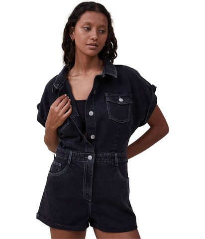 Denim Romper Jumpsuit