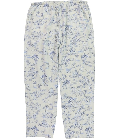 Haven Linen Tropical Wide Leg Casual Pants