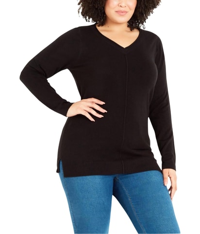 V-Neck Pullover Sweater