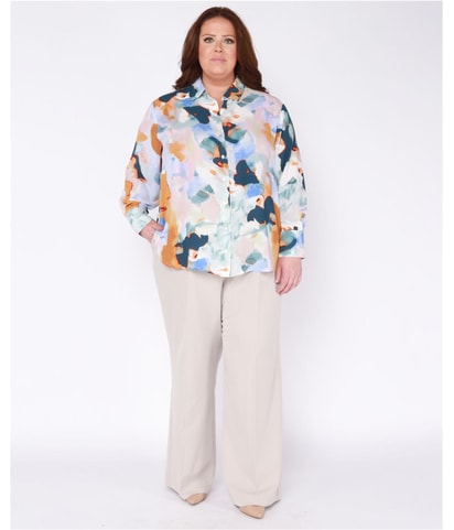 Pleated High Rise Wide Leg Casual Pants