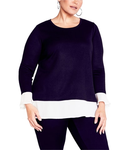 Hacci Chiffon Pullover Sweater