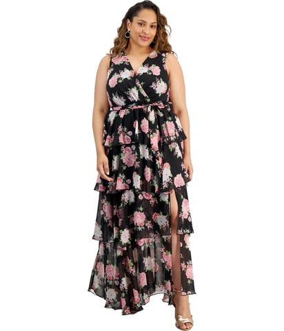 Belted Tiered Dress