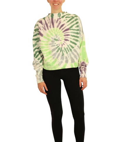 Cropped Tie Dye Sweatshirt