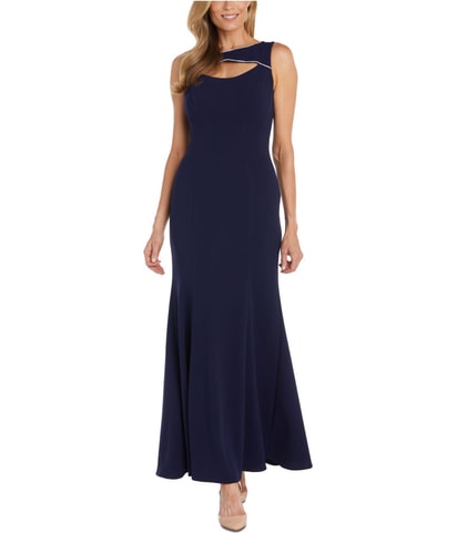 Cutout Embellished Gown Dress