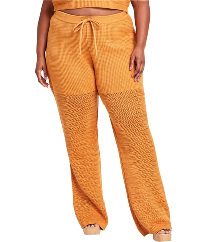 High Rise Crochet Wide Leg Lounge Casual Pants
