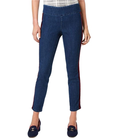 Velvet Stripe Tapered Leggings Casual Pants