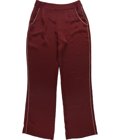 Piped Wide Leg Casual Pants