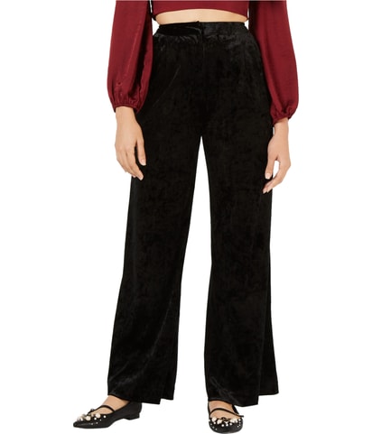 Velvet Pleated Straight Leg Casual Pants