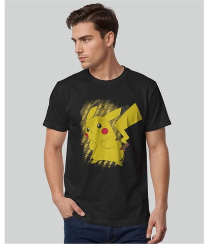 Fifth Sun Pikachu Lightning Portrait Graphic T-Shirt