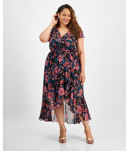 Faux-Wrap Maxi Dress