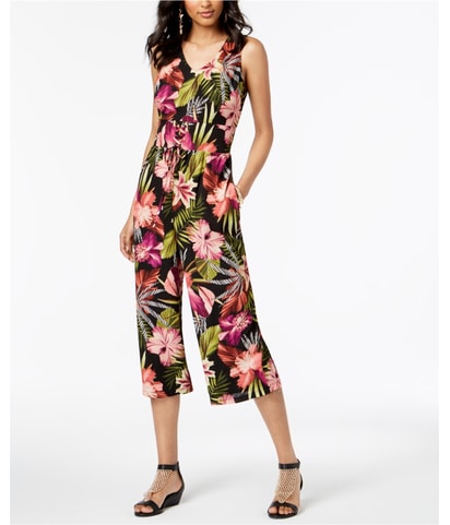 Floral Cropped Jumpsuit