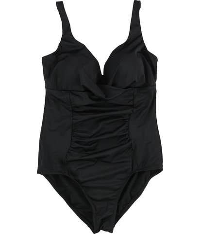 Ruched Twist Front One Piece Tank Swimsuit