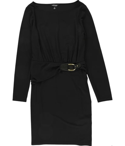 Buckle Trim Sheath Dress