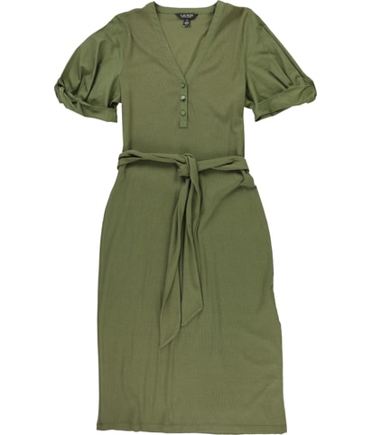 Belted Wrap Midi Dress