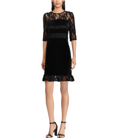 Velvet Lace Midi Dress