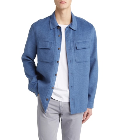 Wool Blend Shirt Jacket