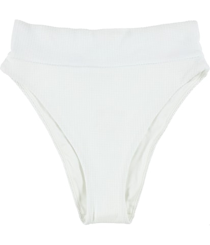 Textured High Cut Cheeky Bikini Swim Bottom