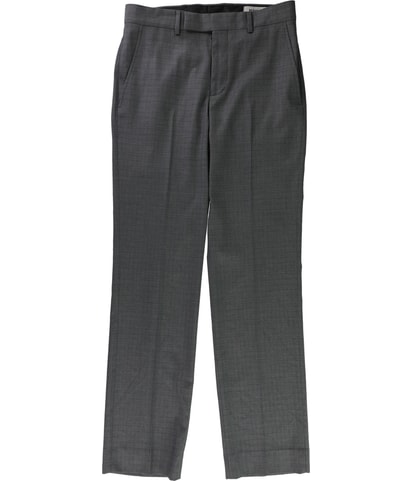 Plaid Techni-Cole Straight Leg Slacks Dress Pants