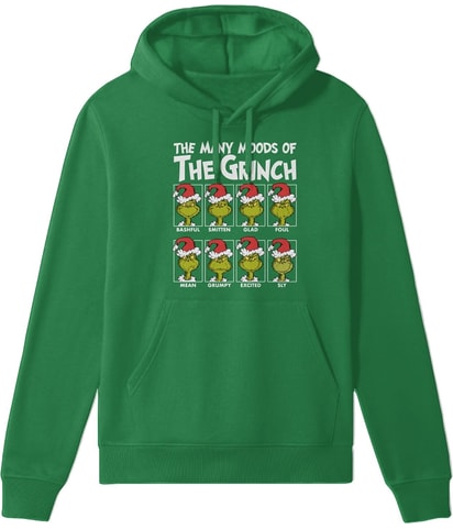 Grinch Moods Graphic Hoodie Sweatshirt